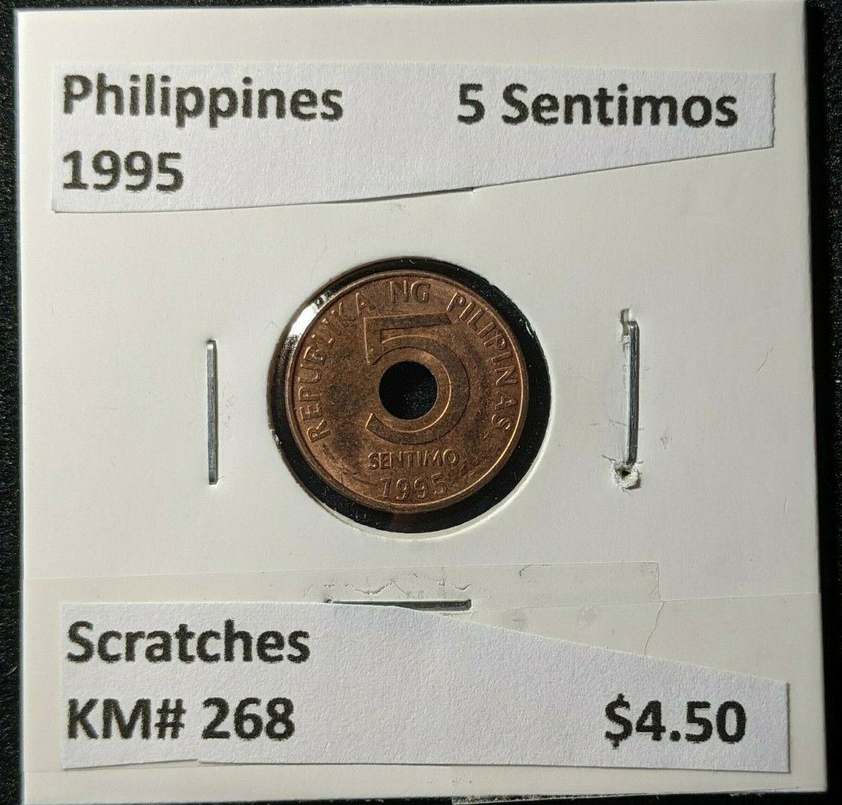 Philippines 1995 5 Sentimos KM# 268 Scratches #1820