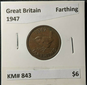 Great Britain 1947 Farthing 1/4dKM# 843 #1885