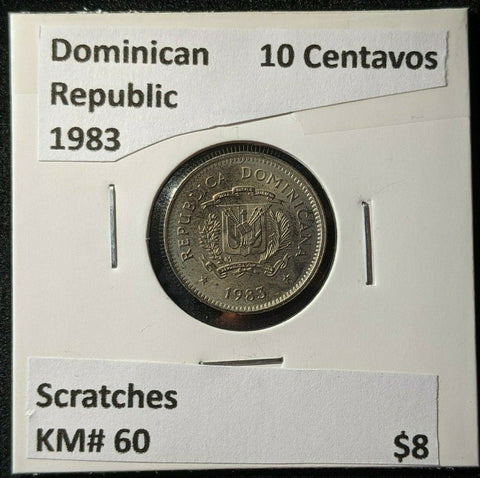 Dominican Republic 1983 10 Centavos KM# 60 Scratches #1838