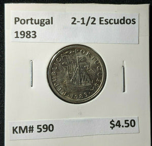 Portugal 1983 2-1/2 Escudos KM# 590 #1843