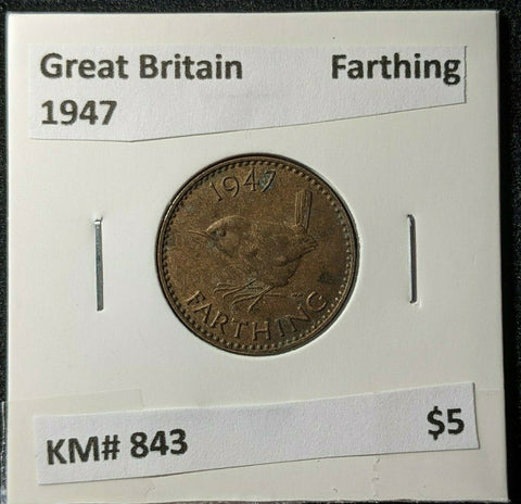 Great Britain 1947 Farthing 1/4dKM# 843 #1967