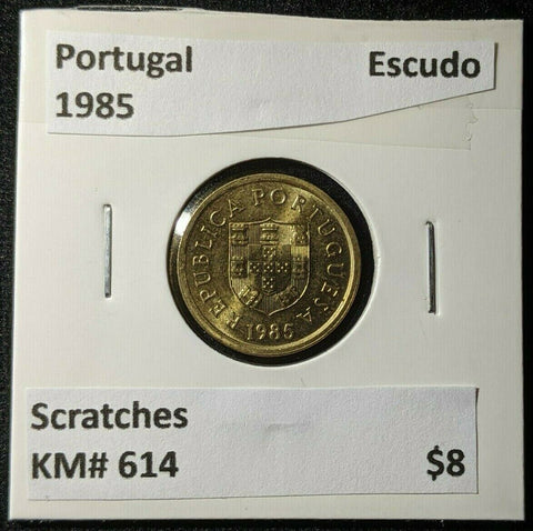 Portugal 1985 Escudo KM# 614 Scratches #1330