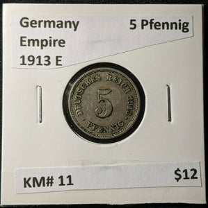 Germany Empire 1913 E 5 Pfennig KM# 11 #1235   7A