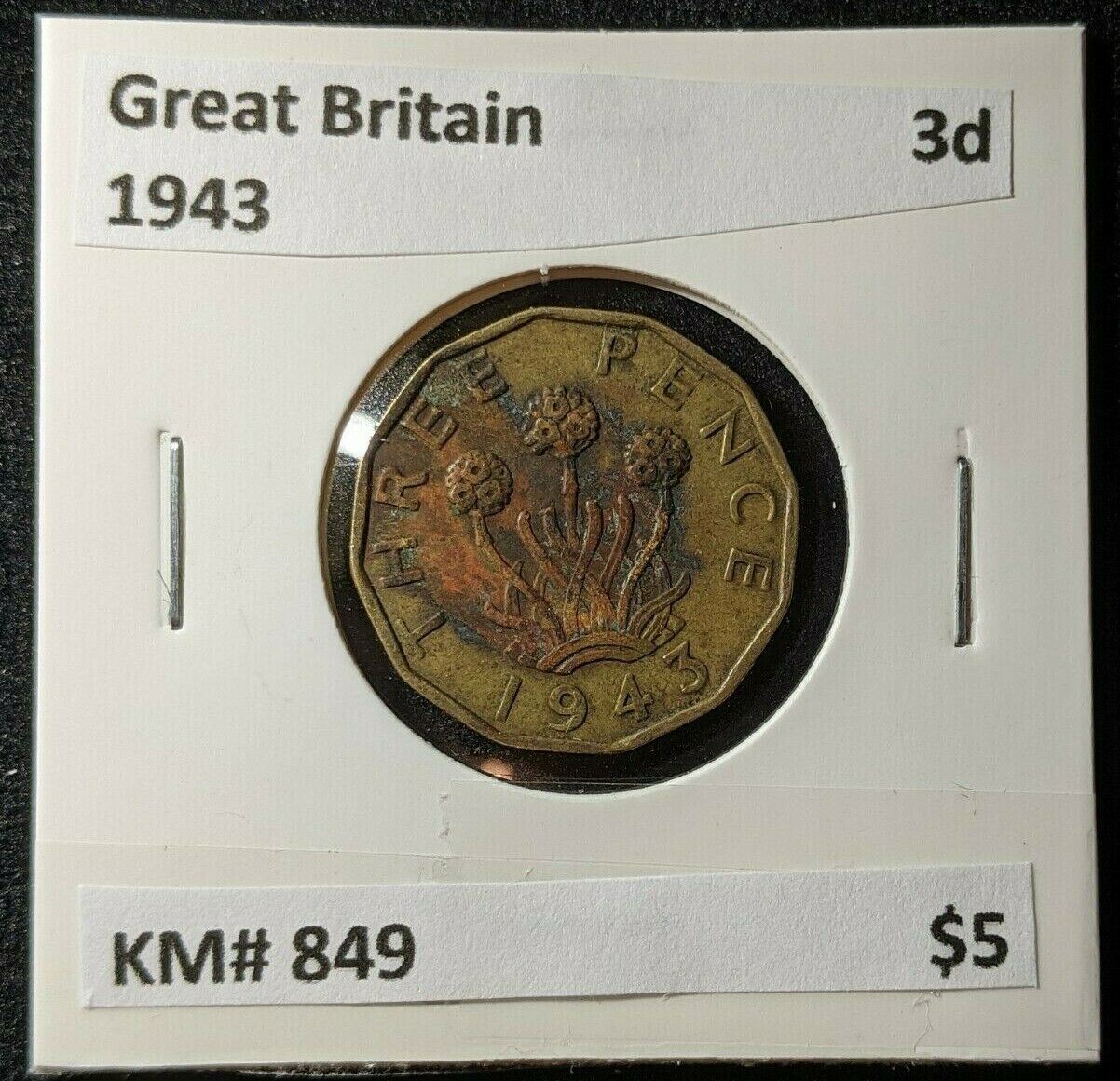 Great Britain 1943 3d Threepence KM# 849 #1995