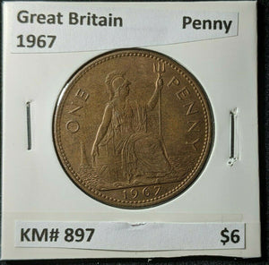 Great Britain 1967 Penny 1d KM# 897 #1318  #16B