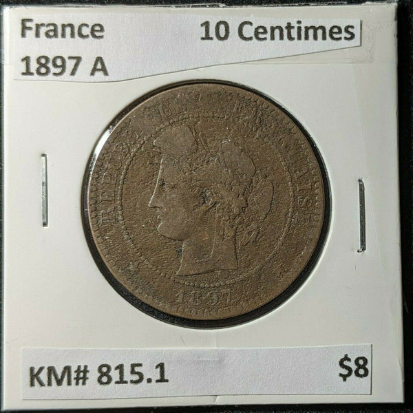 France 1897 A  10 Centimes KM# 815.1 #1292