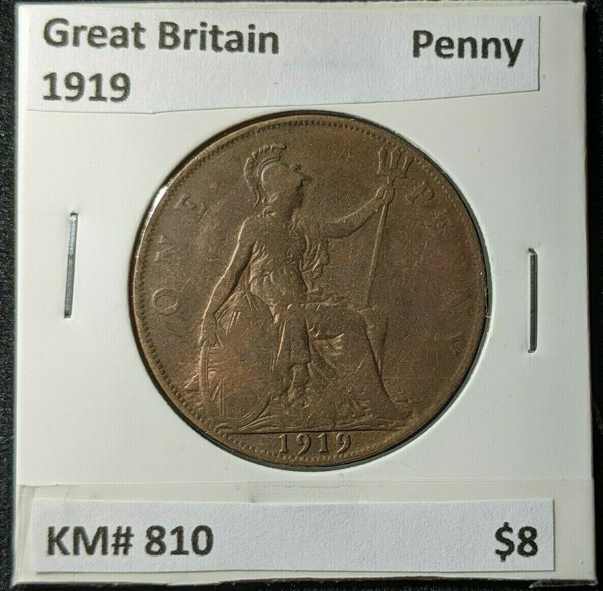 Great Britain 1919 Penny 1d KM# 810 #1348