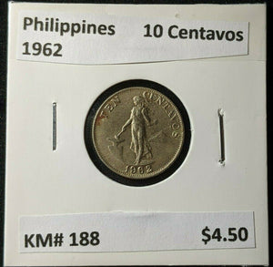 Philippines 1962 10 Centavos KM# 188 #1810