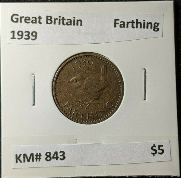 Great Britain 1939 Farthing 1/4dKM# 843 #1958
