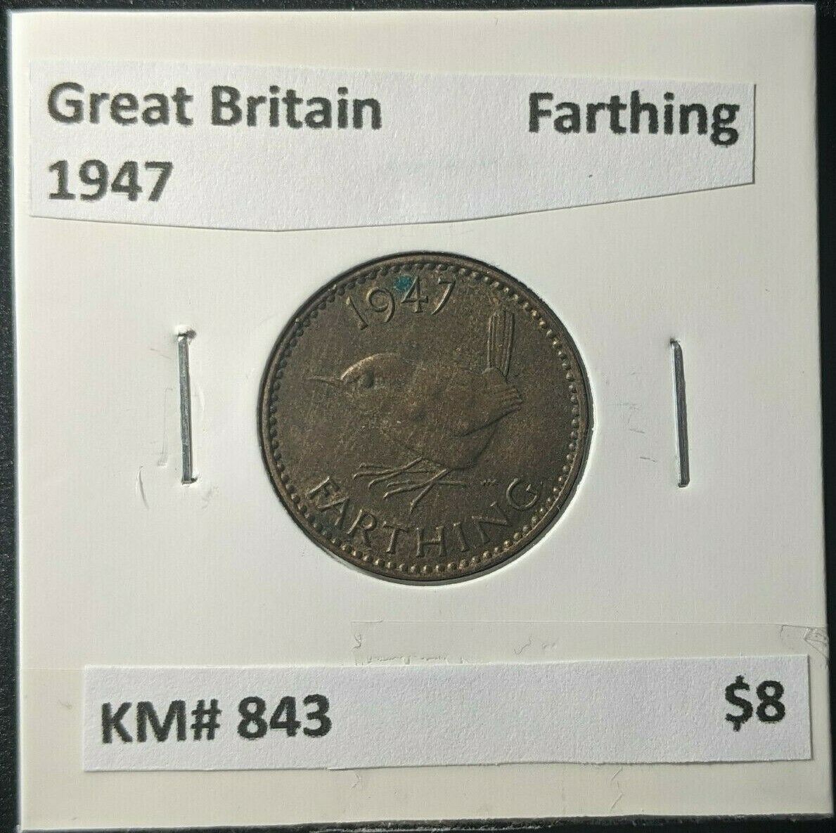 Great Britain 1947 Farthing 1/4dKM# 843 #1968      #16A