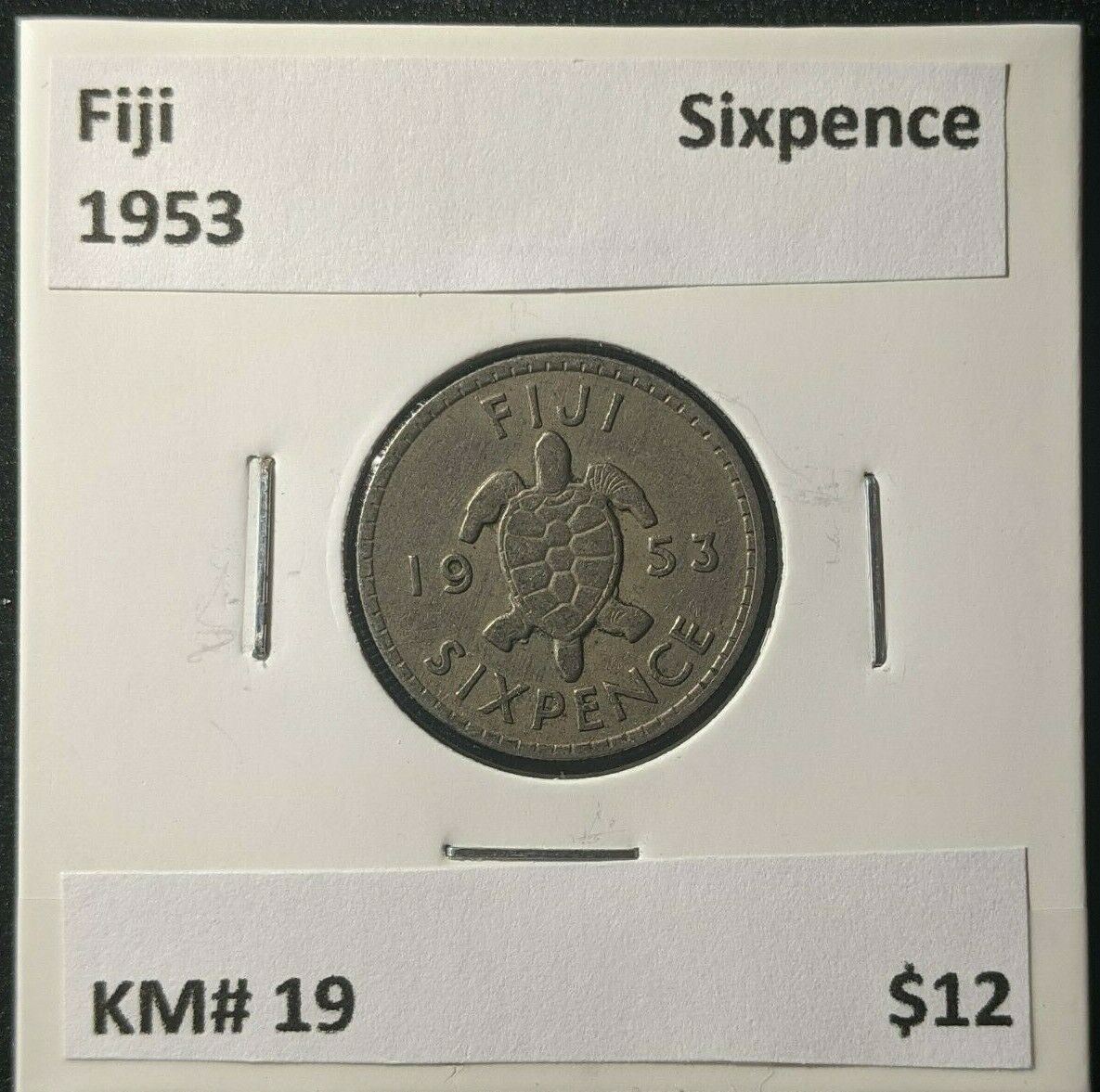 Fiji 1953 6d sixpence KM# 19 #1874