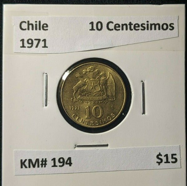 Chile 1971 10 Centesimos KM# 194 #1816