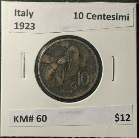 Italy 1923 10 Centesimi KM# 60 #1256