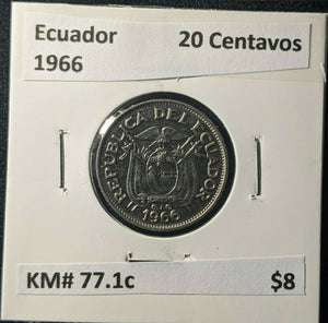 Ecuador 1966 20 Centavos KM# 77.1c #1333  #15B