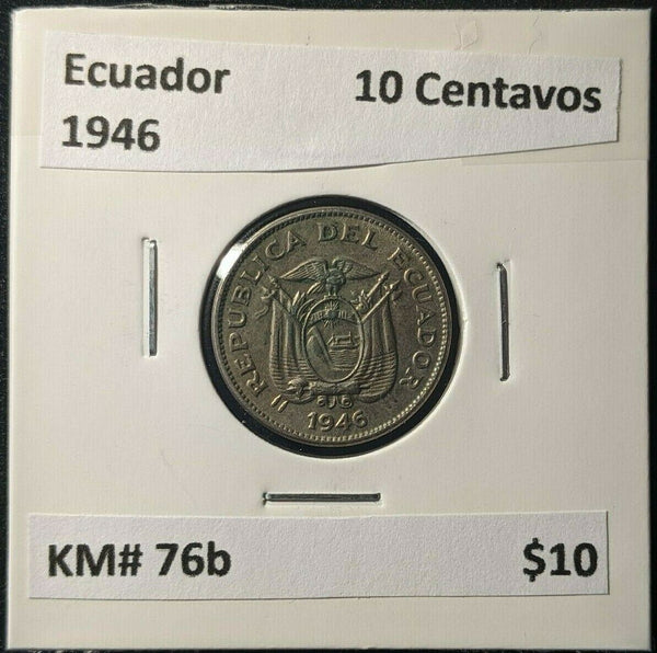 Ecuador 1946 10 Centavos KM# 76b #1834  #15B