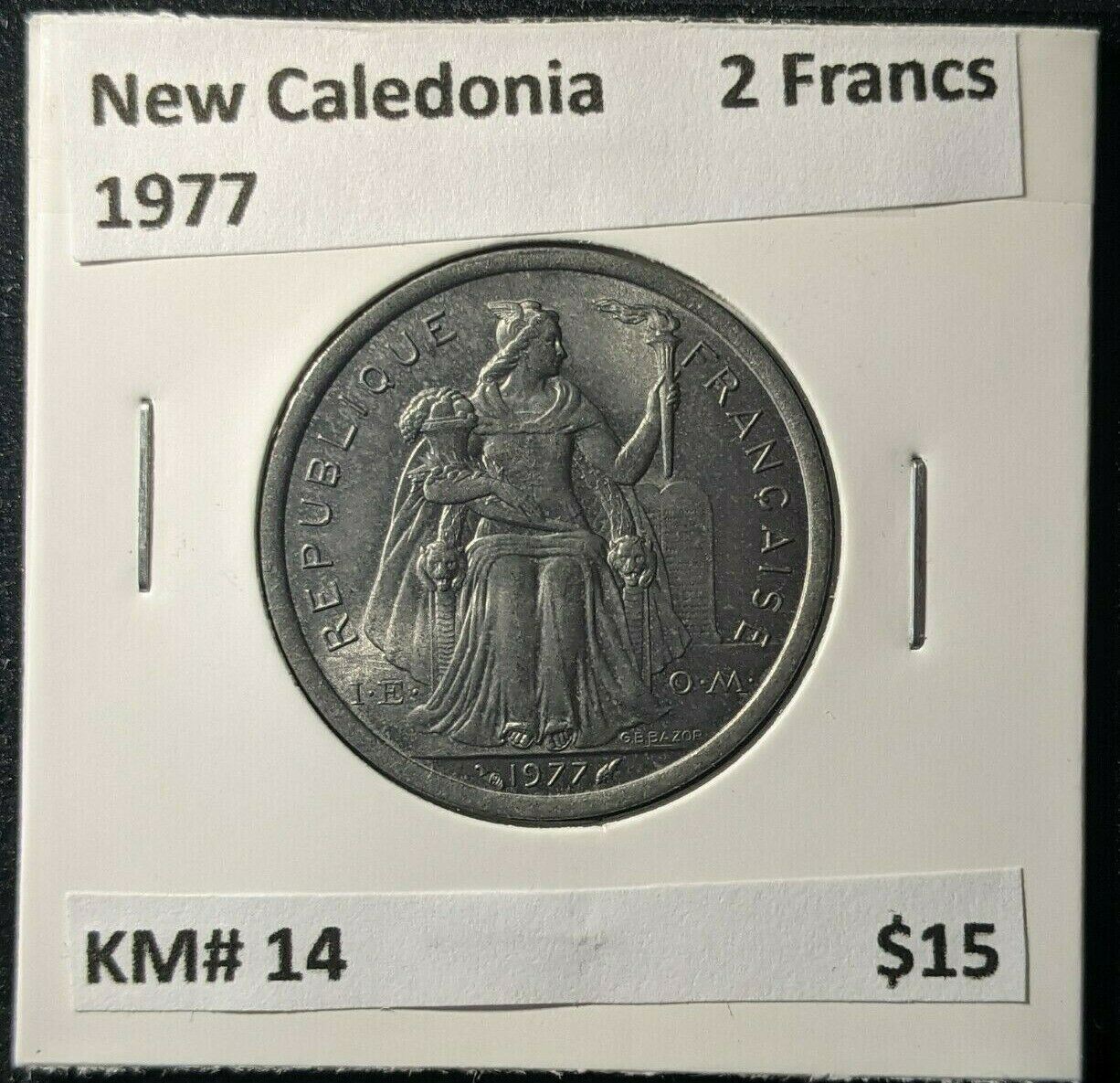 New Caledonia 1977 2 Francs KM# 14 #1297