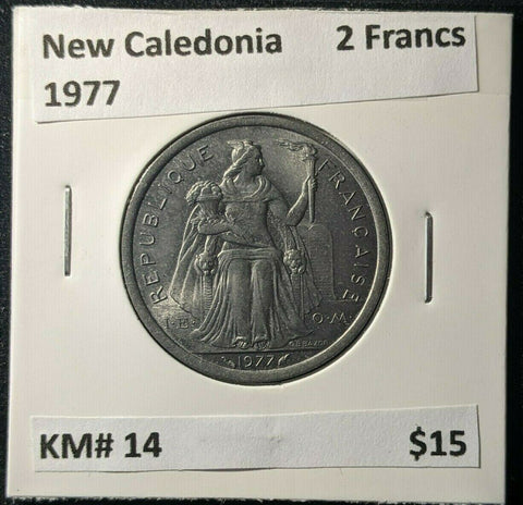 New Caledonia 1977 2 Francs KM# 14 #1297