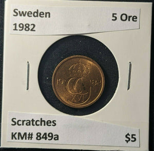Sweden 1982 5 Ore KM# 849a Scratches #353