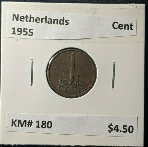 Netherlands 1955 Cent KM# 180 #416