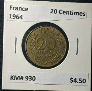 France 1964 20 Centimes KM# 930 #354