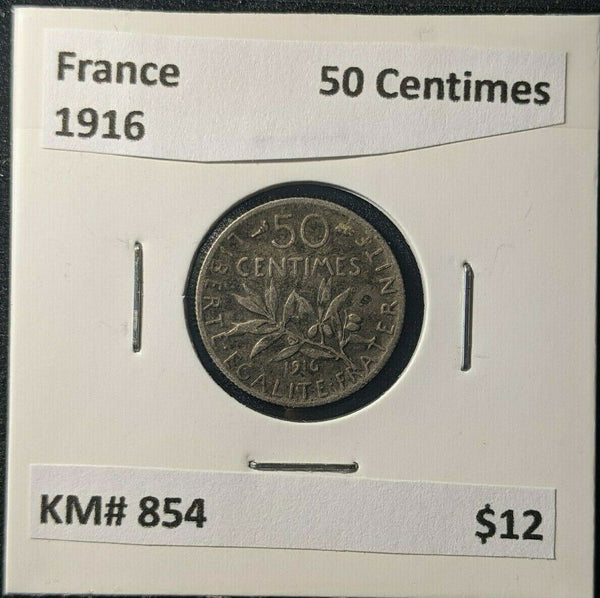 France 1916 50 Centimes KM# 854 #320