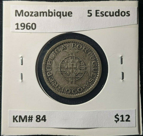 Mozambique 1960 5 Escudos KM# 84 #450   #6A