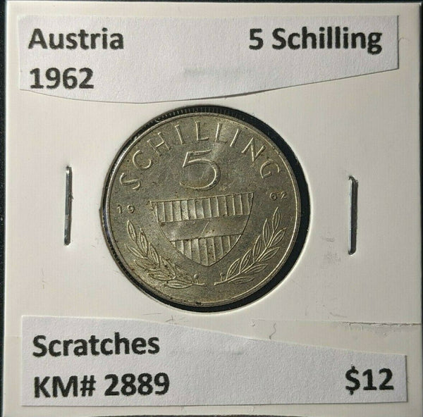 Austria 1962 5 Schilling KM# 2889 Scratches #404    #15A