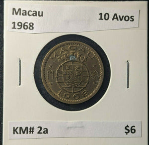 Macau 1968 10 Avos KM# 2a #433