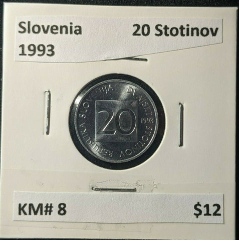 Slovenia 1993 20 Stotinov KM# 8 #329   #18B