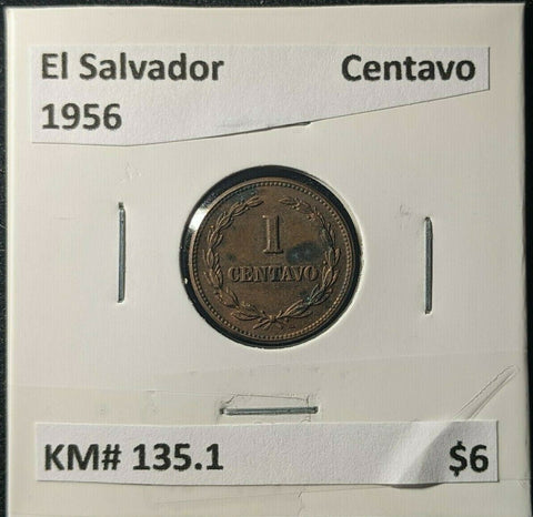 El Salvador 1956 Centavo KM# 135.1 #458  #15B