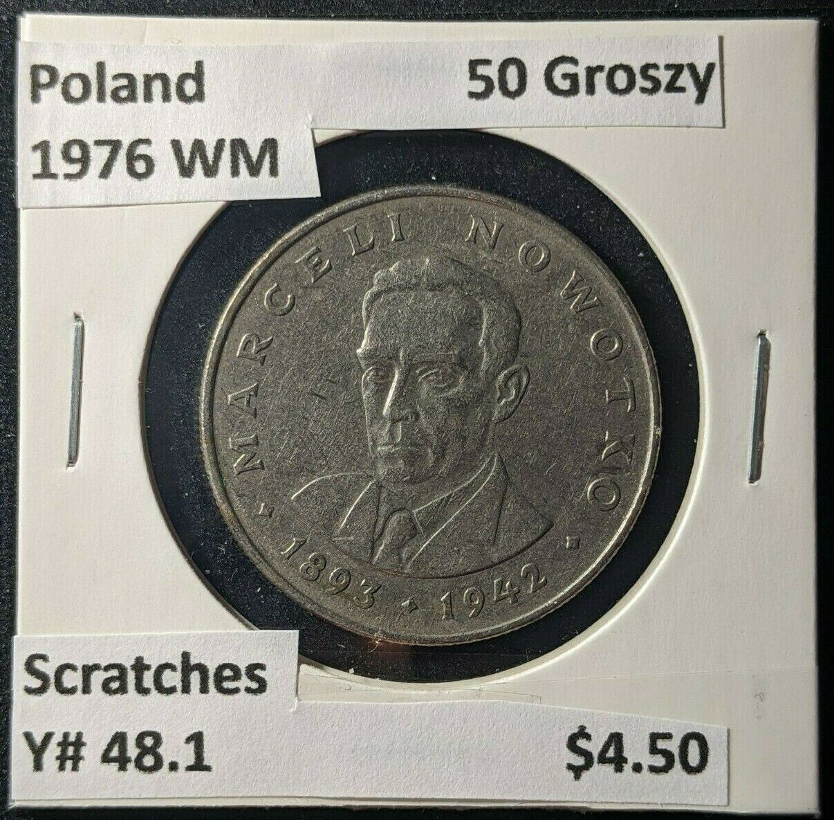 Poland WN 1976 50 Groszy Y# 48.1 Scratches #412