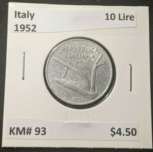 Italy 1952 10 Lire KM# 93 #229