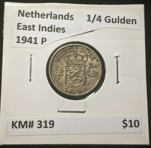 Netherlands East Indies 1941 P 1/4 Gulden KM# 319 #044