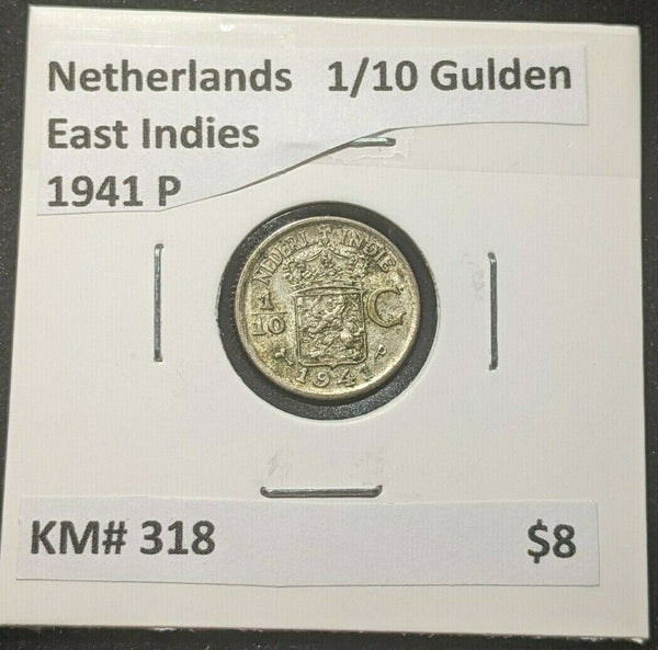 Netherlands East Indies 1941 P 1/10 Gulden KM# 318 #232