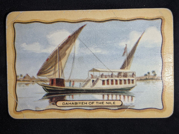 Swap Card Coles Blank Back Named Series Original 1950's Dahabiyeh Of The Nile107