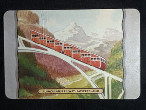 Swap Card Coles Blank Back Named Series 1950's Funicular Railway Switzerland#132