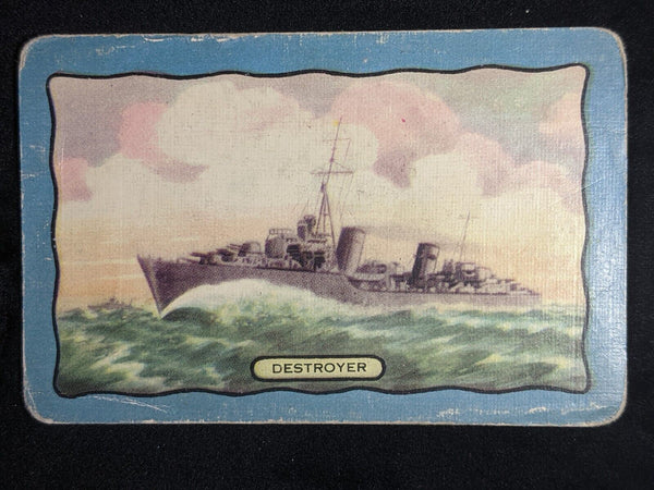 Swap Card Coles Blank Back Named Series Original 1950's - Destroyer #129