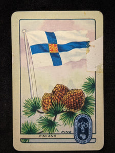 Coles Named Series Original 1950's 1956 Olympic Games Large Flag Finland #021