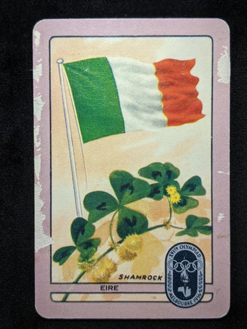 Coles Named Series Original 1950's 1956 Olympic Games Large Flag Eire Ireland 36