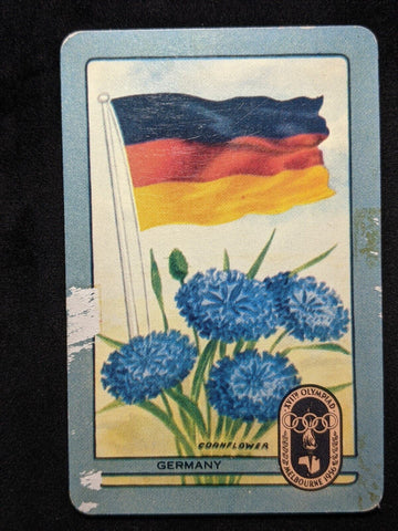 Coles Named Series Original 1950's 1956 Olympic Games Large Flag Germany #025