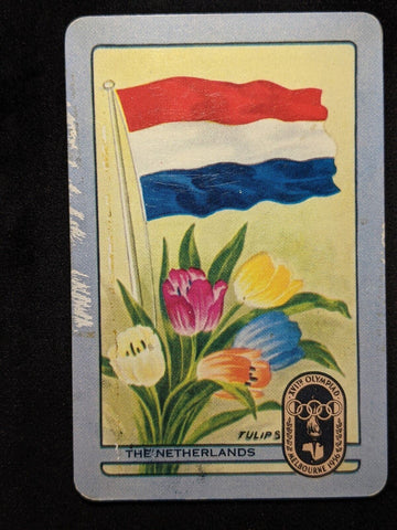 Coles Named Series Original 1950's 1956 Olympic Games Large Flag Netherlands #27