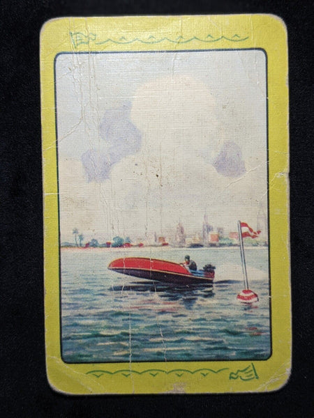 Swap Card Coles Blank Back Un-Named Series Original 1950's - Speed Boat #004