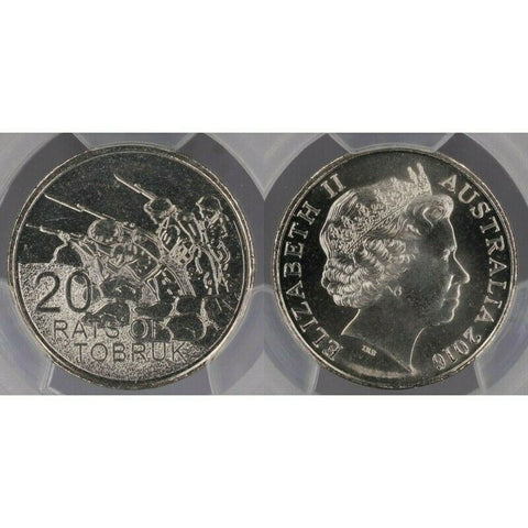 2016 20C Rats of Tobruk Australia PCGS MS66 UNC    #455