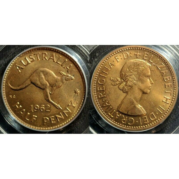 1962 (p) Proof Half 1/2d Penny Australia PCGS PR64RB   #576