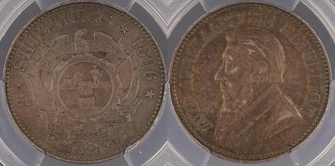 South Africa 1896 2 1/2 Two Half Shilling PCGS AU50 KM# 7   #517