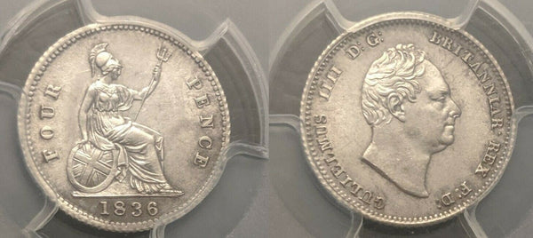 Great Britain 1836 4d Four Pence PCGS MS64 Gem Unc S-3837   #846