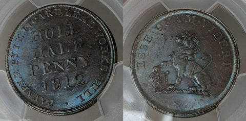 Great Britain 1812 1/2D Half Penny PCGS MS63BN Choice Unc Withers-785   #838