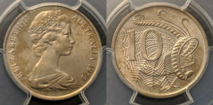 1973 Ten Cent 10c Australia PCGS MS66 GEM UNC   #811