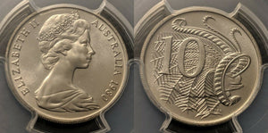 1980 Ten Cent 10c Australia PCGS MS67 FDC UNC   #813
