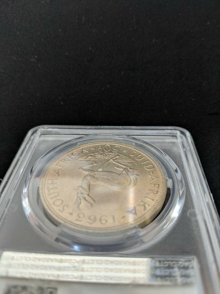 South Africa 1963 Silver 50 Cents PCGS Proof Like PL66 Gem Unc KM#62 #910